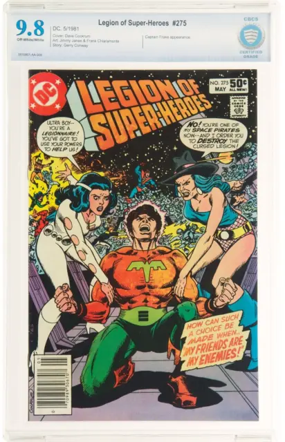 Die Legion Von Super-Heroes #275 1981 CBCS 9.8 Zeitungskiosk Ow Weiß NT Cgc