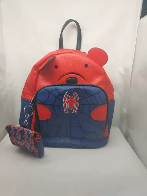 Spider-Man Bear Mini Backpack w/ Pouch Marvel Fast Forward