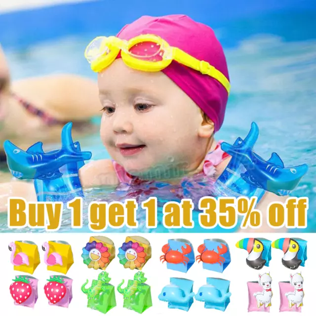 Children Toddler Inflatable Cartoon Swim Kids Swimming Armbands Floater Sleeves