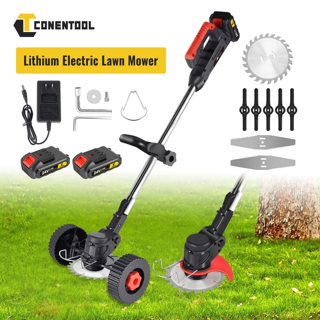 CORDLESS ELECTRIC STRIMMER Grass Trimmer Weed Cutter Garden Edger w/2