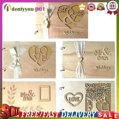 Doppio Cuori Stile Wedding Guest Book Carta Notebook Sposa Accessori in Resina 