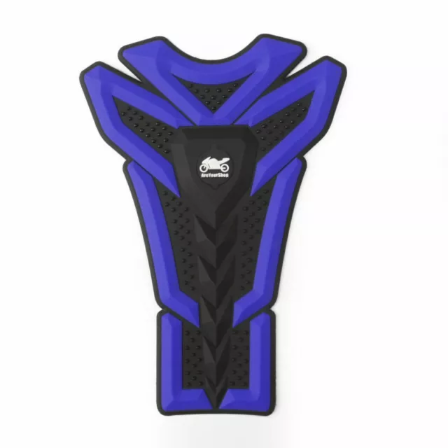 Moto 3D Rubber Gas Tank Pad Fish Bone Protector Decal Sticker Pour Honda Blue