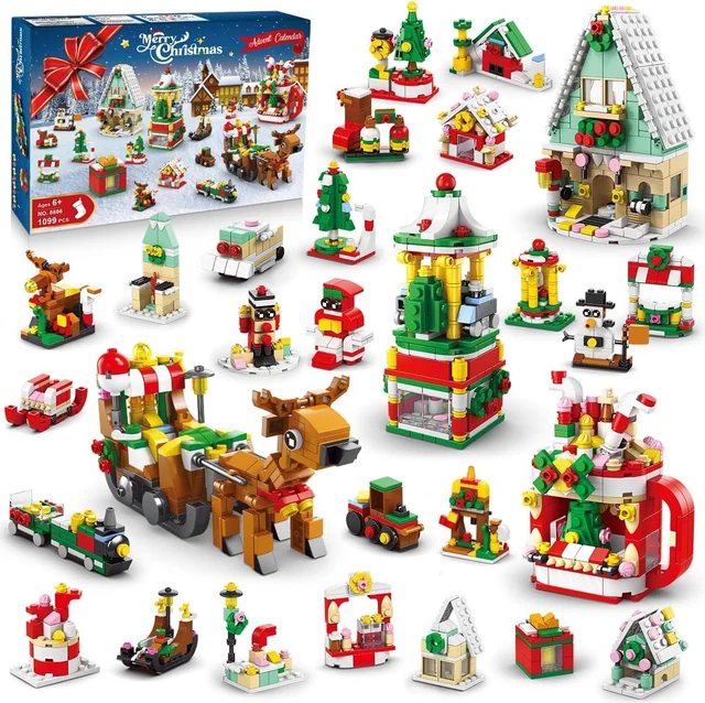 24 GRIDS CHRISTMAS Building Blocks Blind Box 2025 Xmas Advent Calendar ...