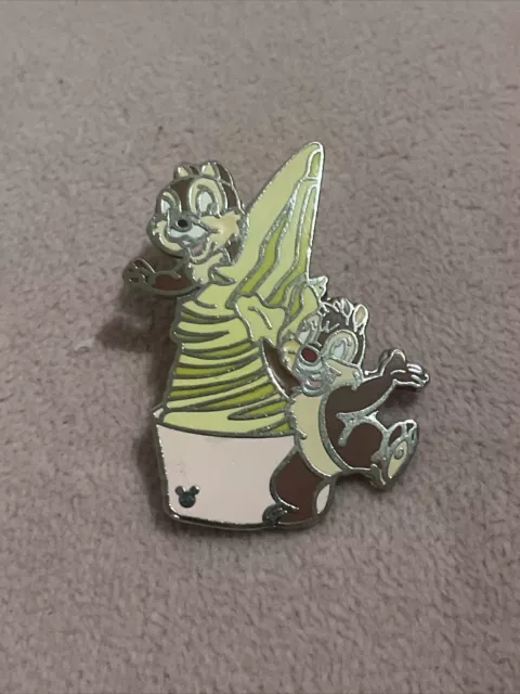 2006 Disney Cast Lanyard Chip & Dale Pineapple Dole Whip Food Pin Hidden Mickey