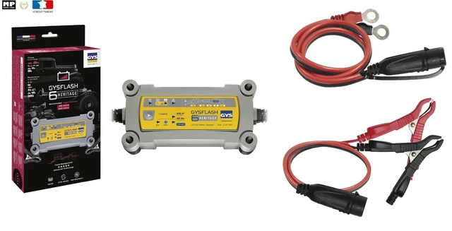 Chargeur de batterie GYSFLASH Héritage pour batterie 6V et 12V de 1.2 à 125ah...