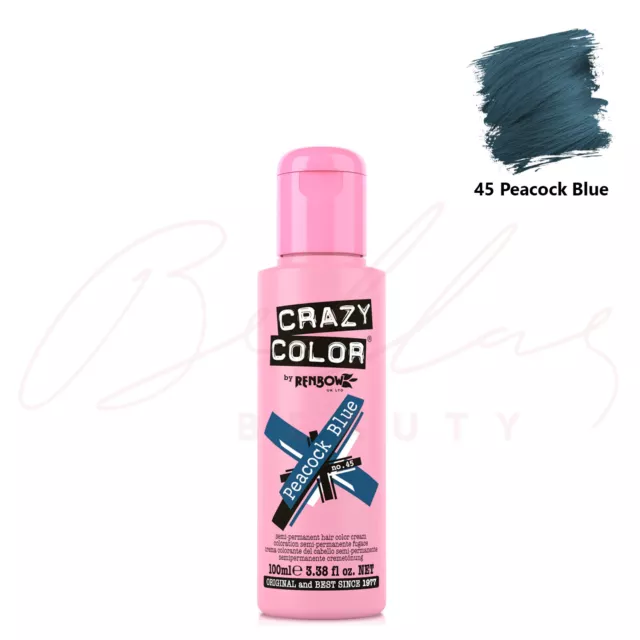 CRAZY COLOR Semi-Permanent Conditioning Hair Dye Colour Cream Tint 100ml *NEW*