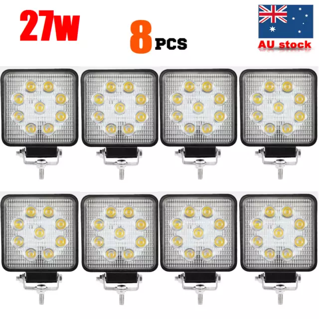 8x 27W CREE LED WORK LIGHT DRIVING FLOOD LIGHT BAR 12V 24V LAMP