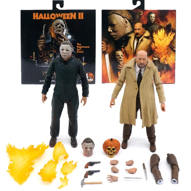 NECA Halloween II: Michael Myers & Dr. Loomis Ultimate Action Figure Model Doll