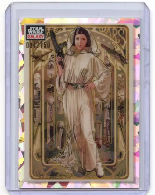 2023 Topps Chrome STAR WARS Galaxy PRINCESS LEIA ORGANA #82 ATOMIC REF 94/150