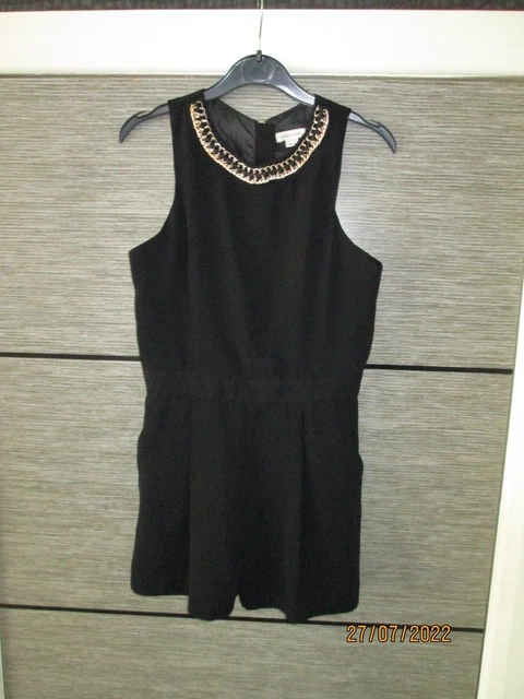 Girls River Island Black Playsuit Age 10 Yrs VGC
