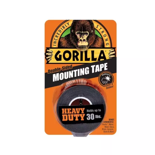 Gorilla1 in. x 1.67 yd. Black Heavy Duty Mounting Tape