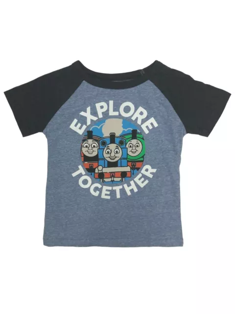 THOMAS THE TANK Engine Toddler Boys Blue Explore Together T-Shirt Tee ...