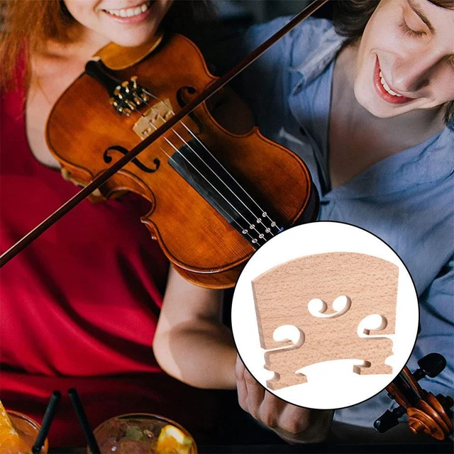 4Pcs Violin Bridges Fiddle Maple Wood For Instrument NICE Size- Parts R8C9