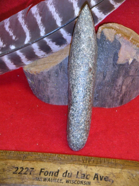 Speckled Gniess Stone Celt – Lake Koshkonong Wisc. - Janesville Wisc. Collection