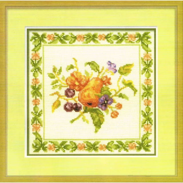 Rto M038 Pear Berries Embroidery Kit Counted