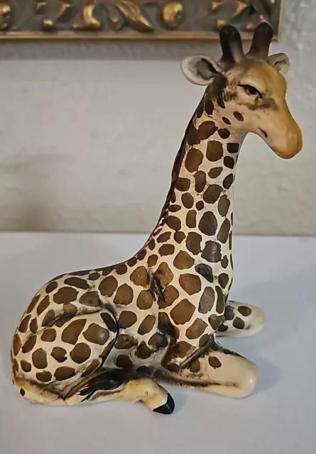 Vintage Giraffe Figurine Sitting 5 " Tall
