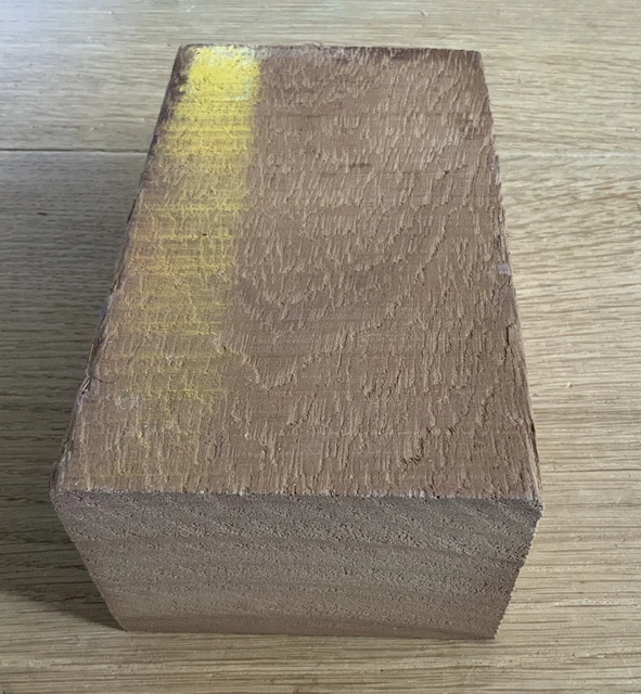 Legno massello IROKO legno duro tagliato 18,5 x 11 x 7,8 cm - legno fai da te artigianato 908