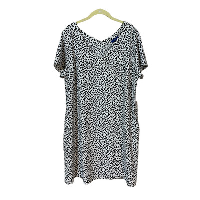 Apt 9 White and Black Leopard Dress XXL NEW