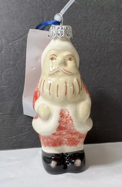Ceramika Wiza Boleslawiec Polish Pottery Santa Claus Christmas Tree Ornament