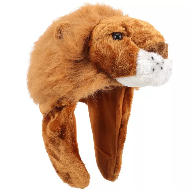 Carnival Hat Animal Head Plush Lion Costume Styling Caps Tiara