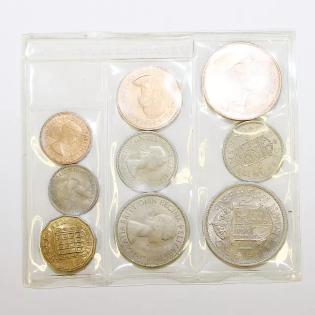 1953 The Plastic Set, 9 Coins Uncirculated & Sealed With No Splits, Including 1D