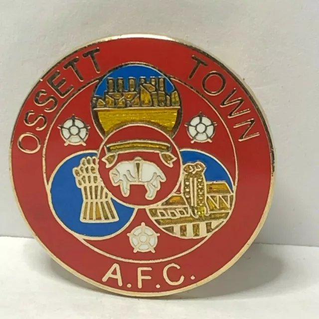 Osset town AFC Association Enamel Badge  Non League Football Clubs