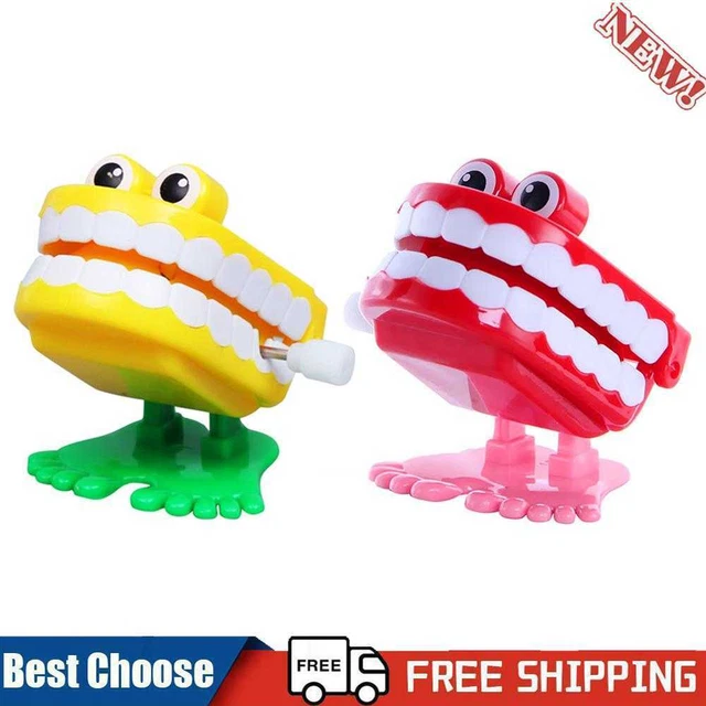 Wind Up Clockwork Toy Chattering Funny Cute Walking Teeth Mechanical Toys