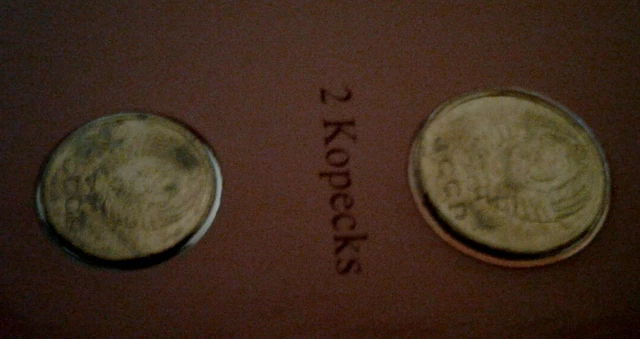 Coin Sets of All Nations USSR Russia w/card 1976-1979 Ruble 20 Kopeck 1976 UNC 3