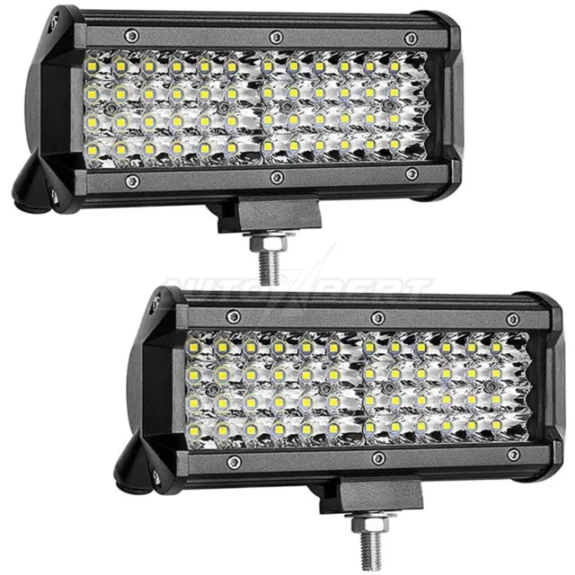 7Zoll LED Arbeitsscheinwerfer Lichtbalken Lightbar 2x Auto LKW Bagger  12V 24V