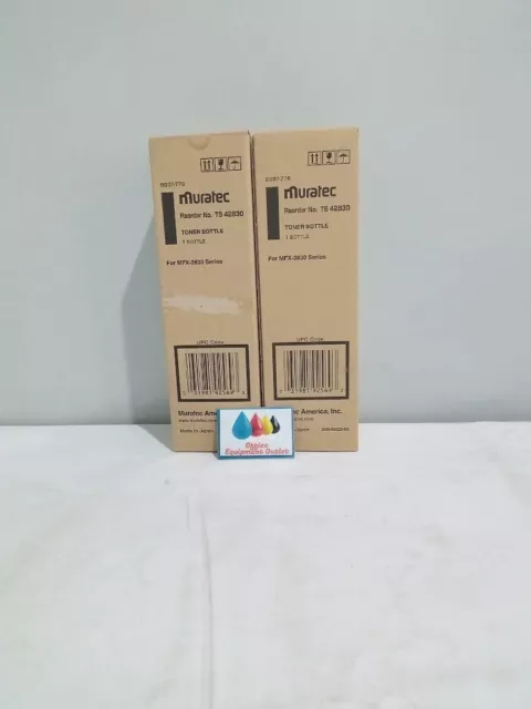 Muratec TS42830 TS2830 Black Toner Cartridge Lot of 2