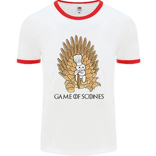 Maglietta Game of Scones Funny Movie Parody GOT da uomo bianca 4