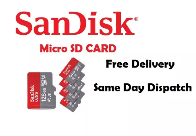 SanDisk Ultra Class 10 Micro SDHC SDXC Memory Card 100MB/s, SD Card With Adaptor