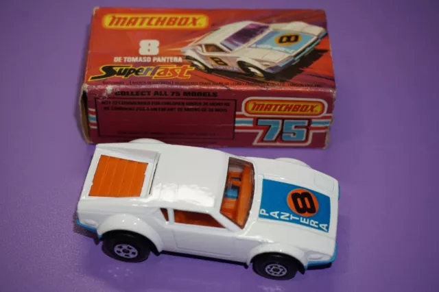 Matchbox Superfast No 8 De Tomaso Pantera Boxed