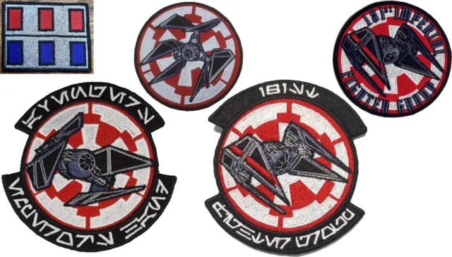 TIE Fighter Embroidered Patch Pack x5 Patches Interceptor Defender 181st Avenger