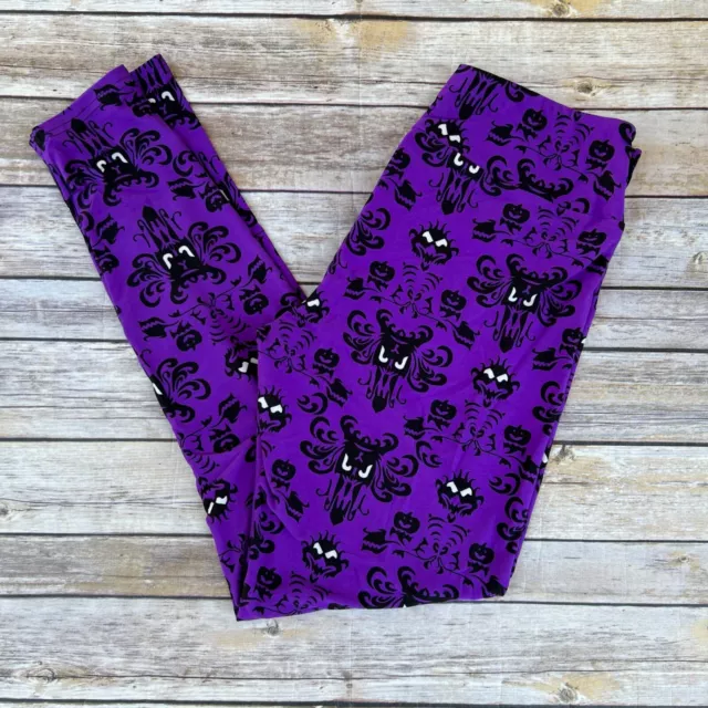 Haunted Mansion Wallpaper Ghost Halloween Women's Leggings TC Plus Size 12-20