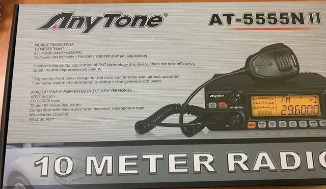 AnyTone AT-5555N II 10 Meter Radio for Trucks CTCSS/DCS High Power NEW MODEL AnyTone AT-5555N II 10 Meter Radio for Trucks CTCSS/DCS High Power NEW MODEL