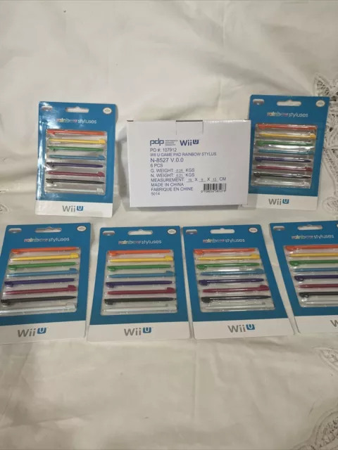 Juego de 6 Lápiz Arco Iris Nintendo Wii U Totalmente Nuevo Sellado de Fábrica 6 Paquetes