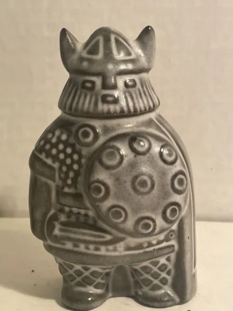 Vtg MID CENTURY UPSALA EKEBY VIKING FIGURE SWEDEN 4” art pottery SCULPTURE