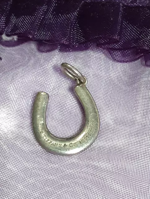 VintageTiffany & Co Horse Shoe Equestrian 1837 925 Sterling Silver Pendant Charm