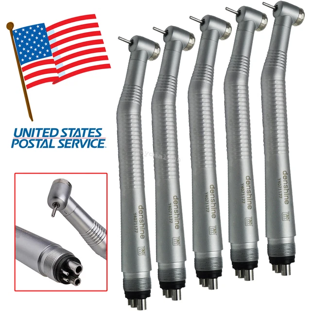 Dental High Speed Handpiece Standard Push Button E-Type 4H Ceramic Bearing -5PCS