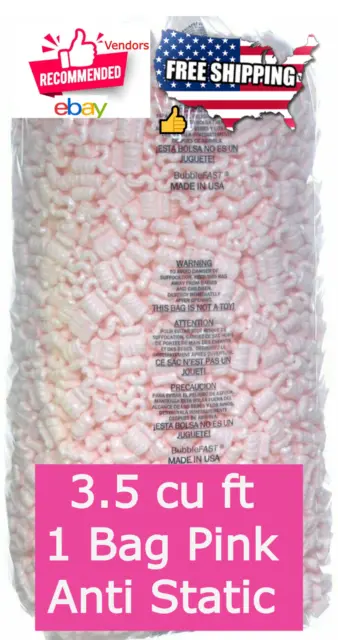 Packing Peanuts Shipping Anti Static Loose Fill 26 Gallons 3.5 Cubic ft 1 Bag US