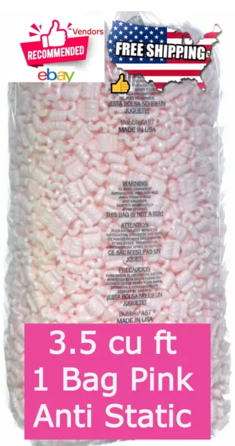 Packing Peanuts Shipping Anti Static Loose Fill 26 Gallons 3.5 Cubic ft 1 Bag US