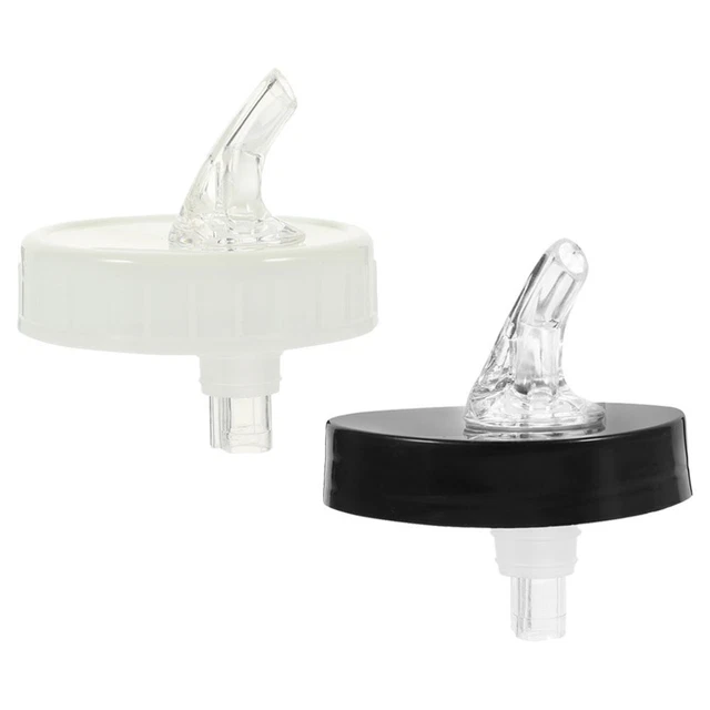 2 Pcs Jar Pour Spout Wine Pourer Colored Glass Bottles Leakproof