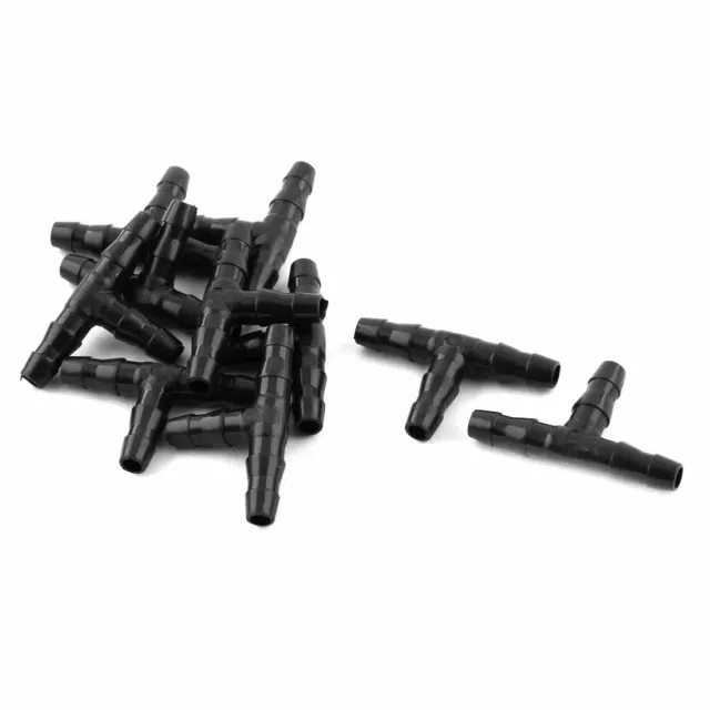 10 Pcs 6mm Tube Dia 3 Ways T Shape Airline Air Tubing Connectors for Aquarium