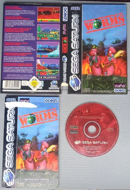 Worms Sur Sega Saturn - Complet CIB - PAL - Bon état - 1995