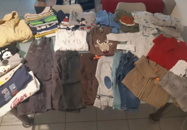 Lot de 38 vêtements Garçon 18 mois Hiver, Pulls, Pantalons, Jogging, T.shirt