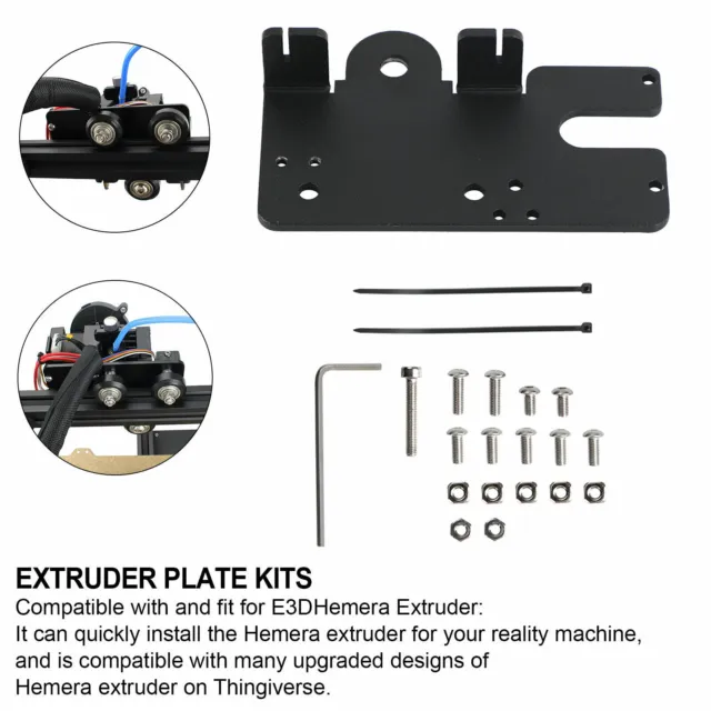 3D Printer Extruder Plate Kit Fit for E3D Hemera Ender-3/V2/CR-10/10S AUS 2