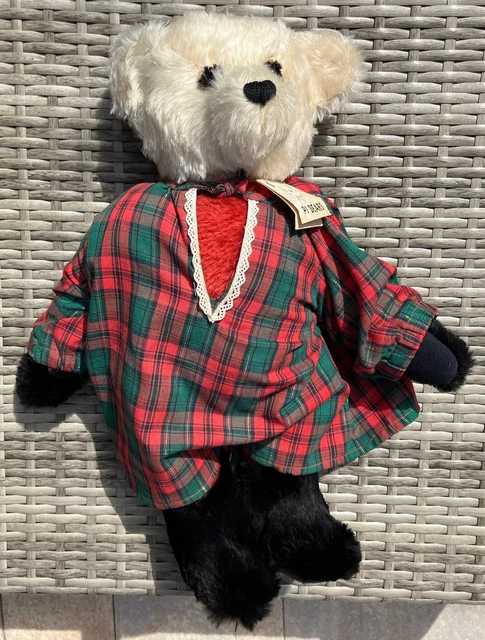 Vtg OOAK Handmade Teddy Bear P.J. BEARS By PAT JOHNSON MRS CLAUS W/Tag