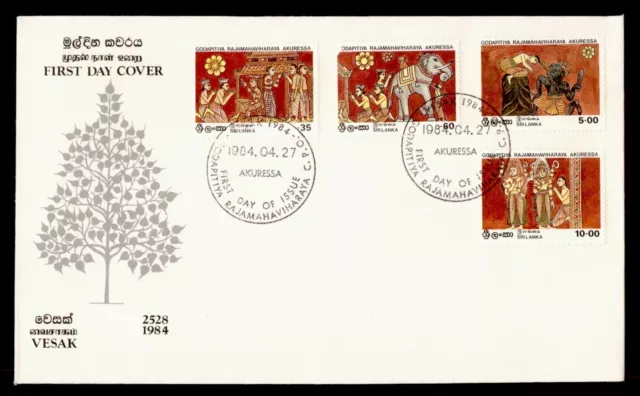 DR WHO 1984 SRI LANKA FDC CACHET COMBO j43276