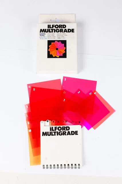 Kit de filtro de lente superior Ilford multigrado - 75 x 75 mm. 11 filtros, grados 0 a 5